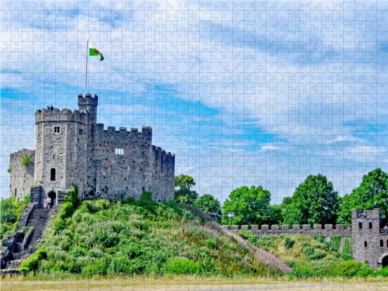 Cardiff Castle 2000 Teile Puzzle quer - CALVENDO Foto-Puzzle'