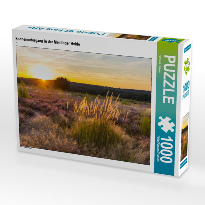 Sonnenuntergang in der Mehlinger Heide 1000 Teile Puzzle quer - CALVENDO Foto-Puzzle'