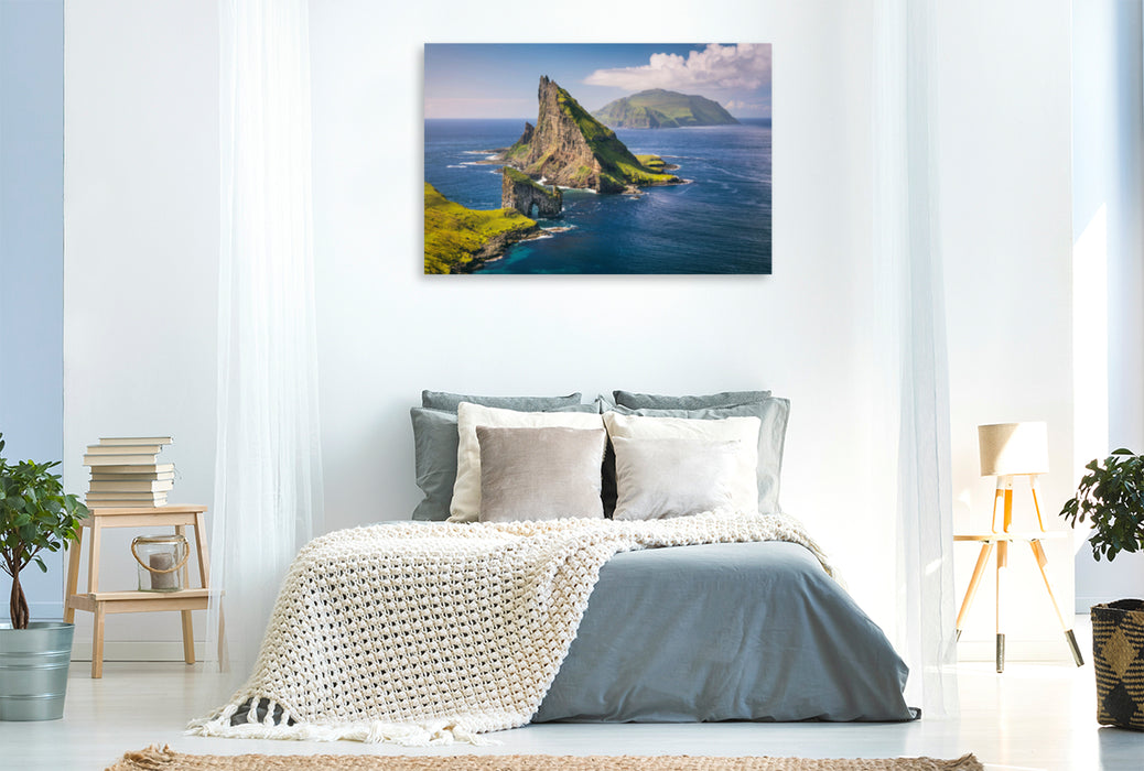 Premium textile canvas Premium textile canvas 120 cm x 80 cm across Tindhólmur 