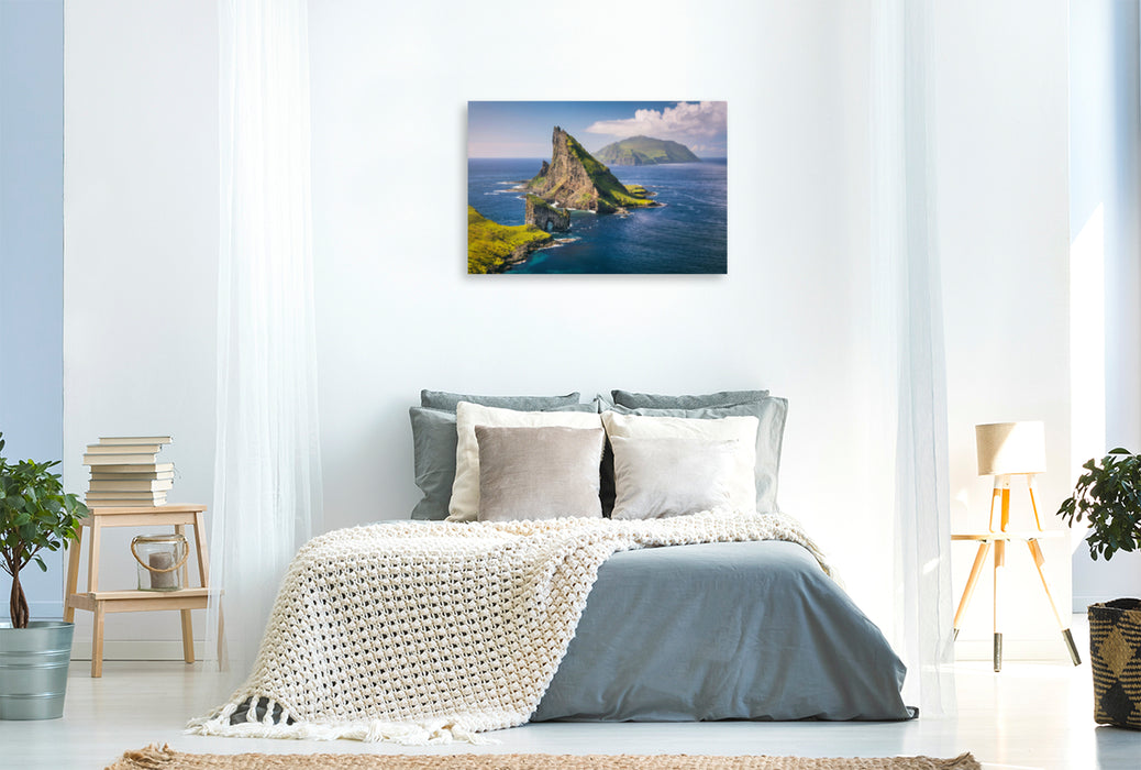 Premium textile canvas Premium textile canvas 120 cm x 80 cm across Tindhólmur 