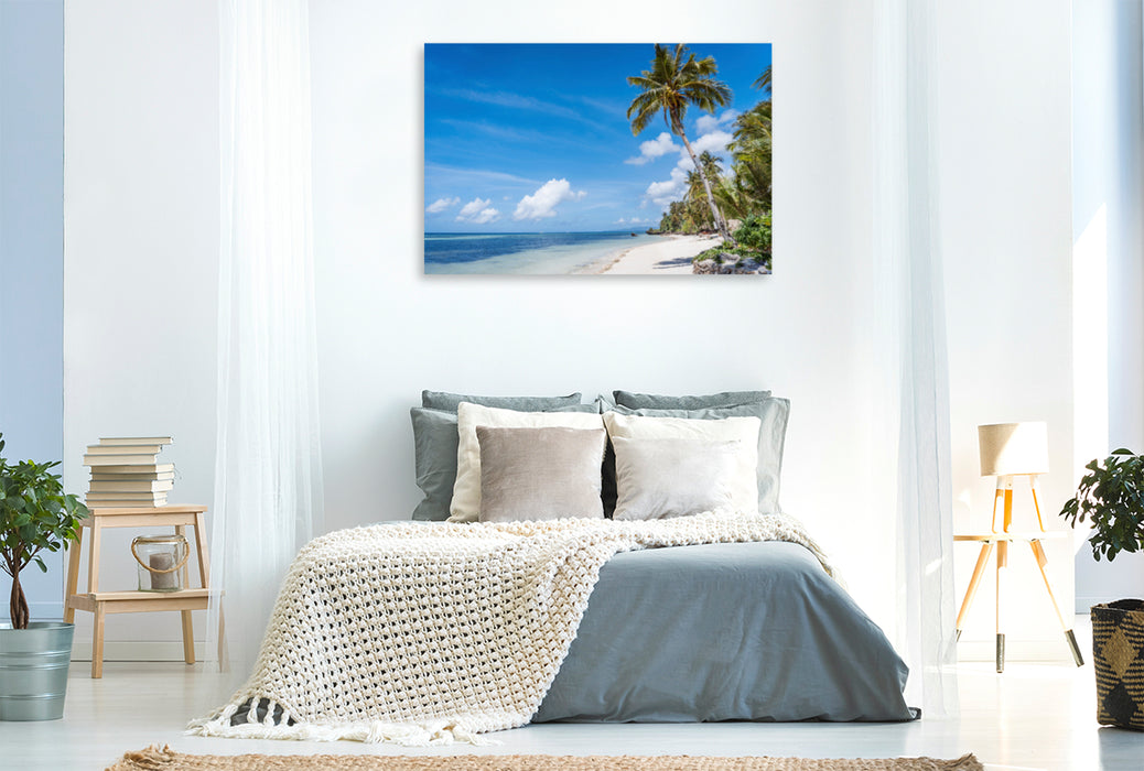Premium textile canvas Premium textile canvas 120 cm x 80 cm landscape WHITE SAND BEACH BOHOL 