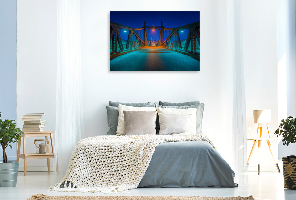 Premium textile canvas Premium textile canvas 120 cm x 80 cm landscape Historical Neutor Bridge 