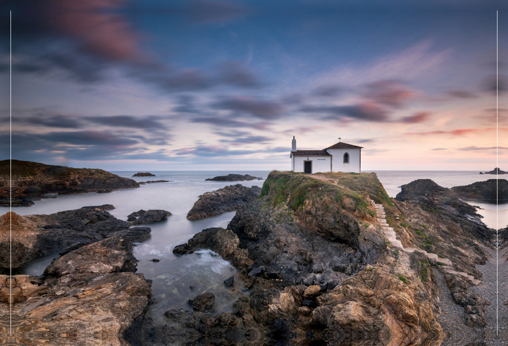Premium textile canvas Premium textile canvas 120 cm x 80 cm landscape Galicia / Spain 