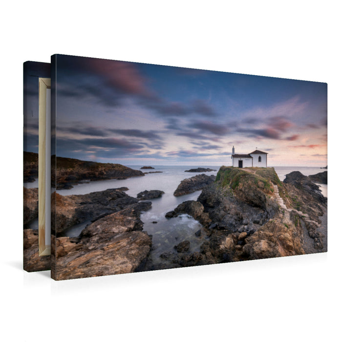 Premium textile canvas Premium textile canvas 120 cm x 80 cm landscape Galicia / Spain 