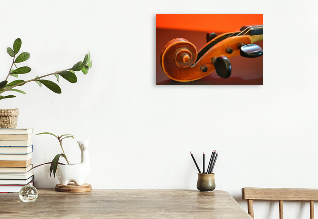 Premium textile canvas Premium textile canvas 120 cm x 80 cm landscape snail of a violin 