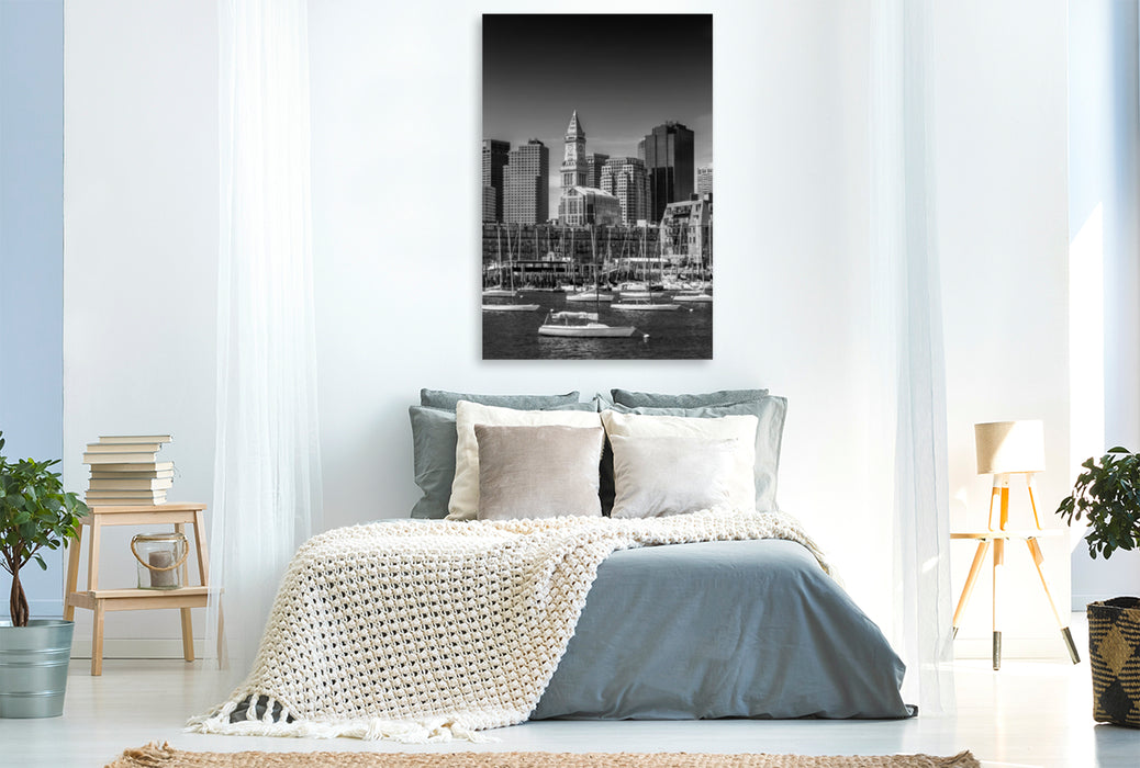 Toile textile premium Toile textile premium 80 cm x 120 cm de haut BOSTON Skyline 