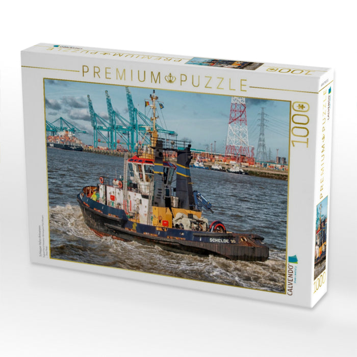 Schlepper Hafen Antwerpen - CALVENDO Foto-Puzzle'