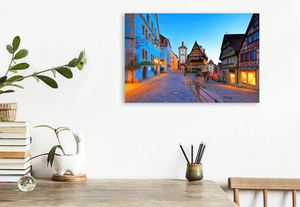 Premium textile canvas Premium textile canvas 120 cm x 80 cm across Rothenburg ob der Tauber 