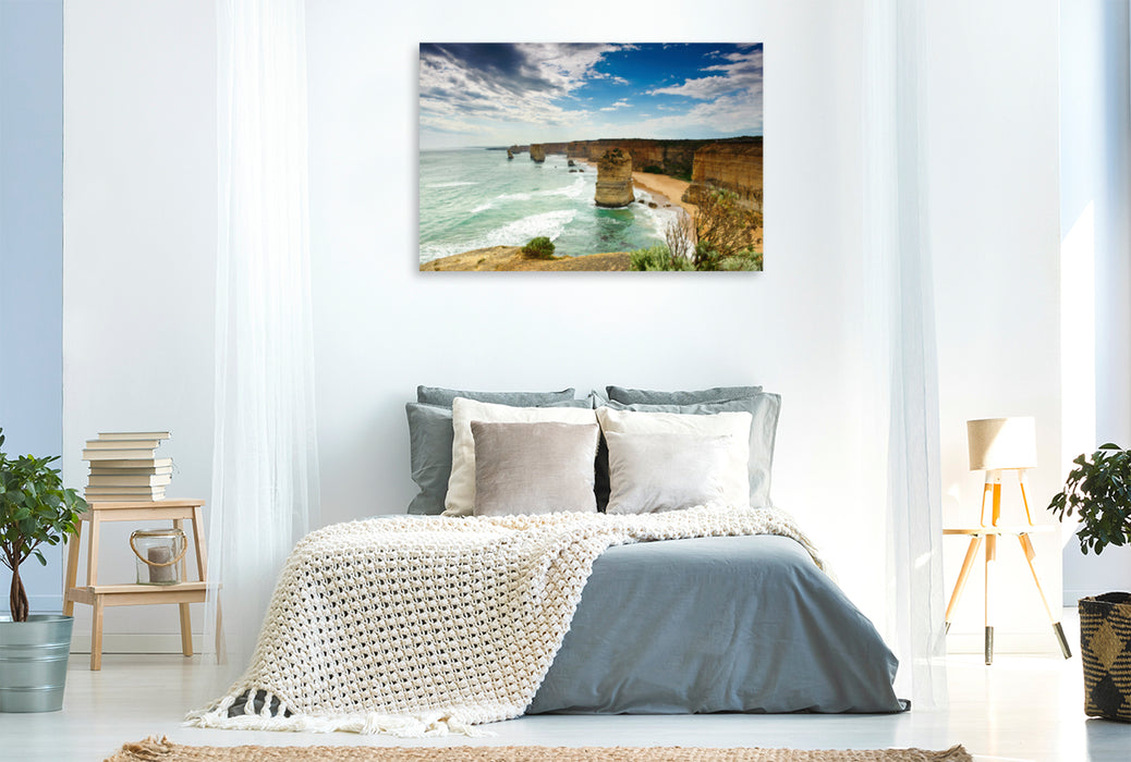 Premium textile canvas Premium textile canvas 120 cm x 80 cm landscape The power of the tides 