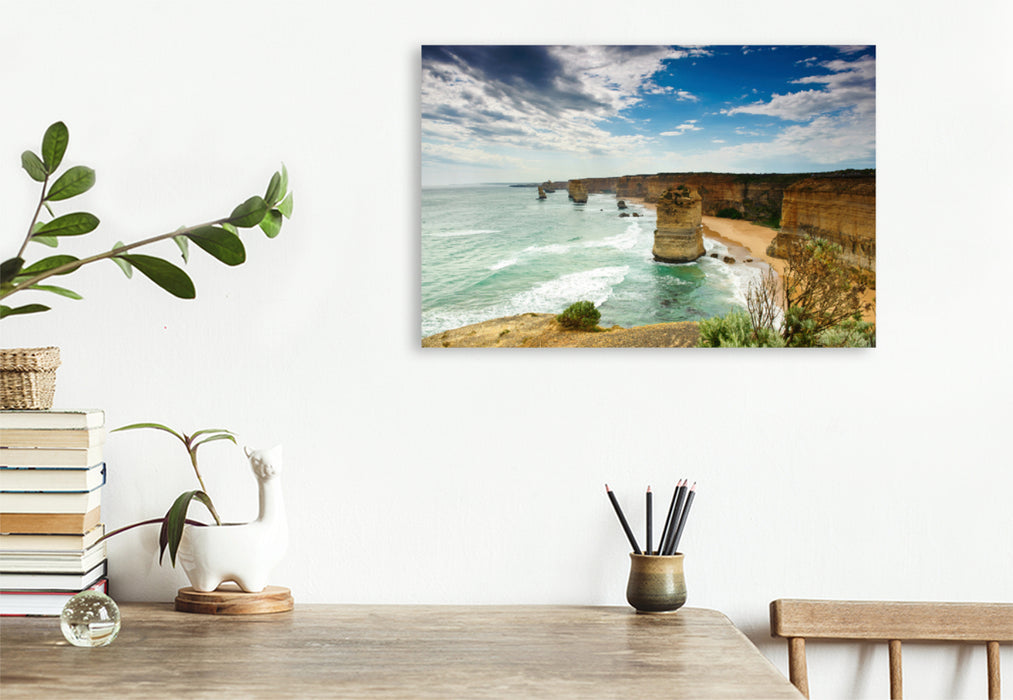 Premium textile canvas Premium textile canvas 120 cm x 80 cm landscape The power of the tides 