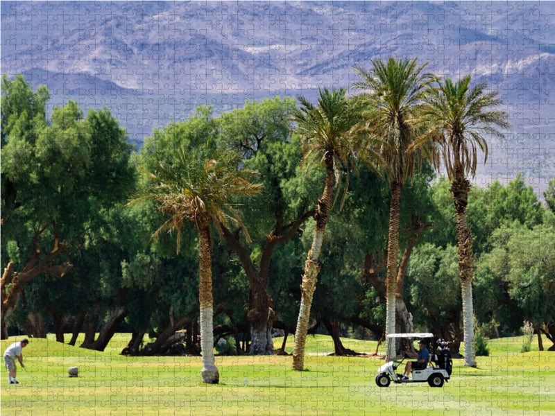 Golfen im Death Valley 2000 Teile Puzzle quer - CALVENDO Foto-Puzzle'