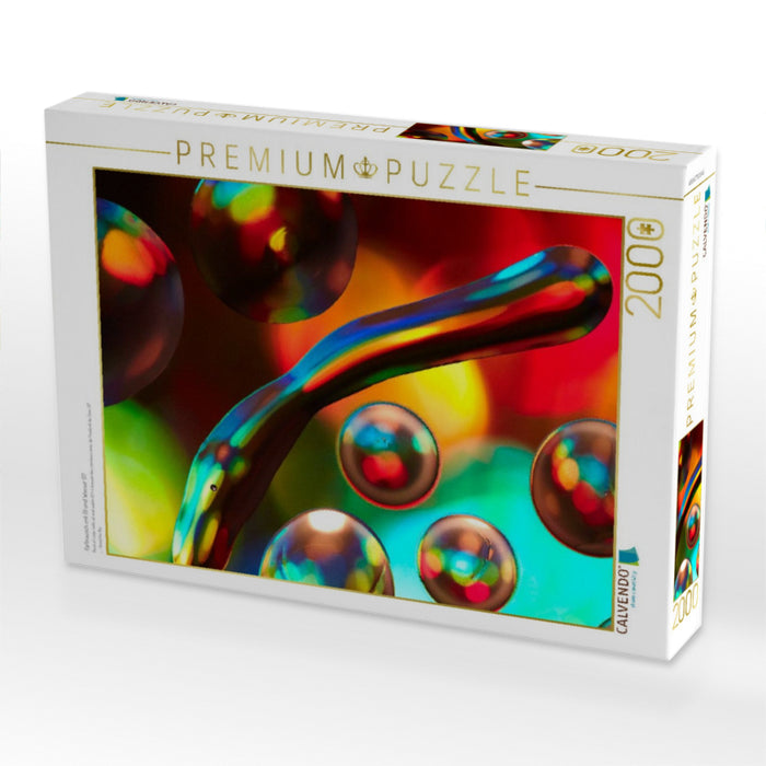 Farbrausch mit Öl und Wasser 07 - CALVENDO Foto-Puzzle'