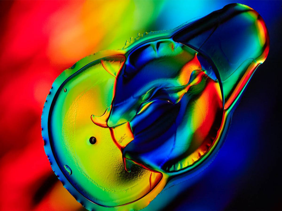 Farbrausch mit Öl und Wasser 06 - CALVENDO Foto-Puzzle'