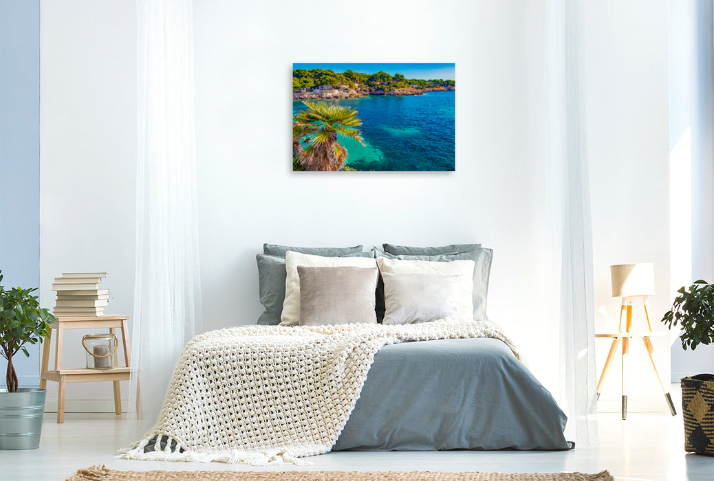 Premium textile canvas Premium textile canvas 120 cm x 80 cm landscape Cala Gat 