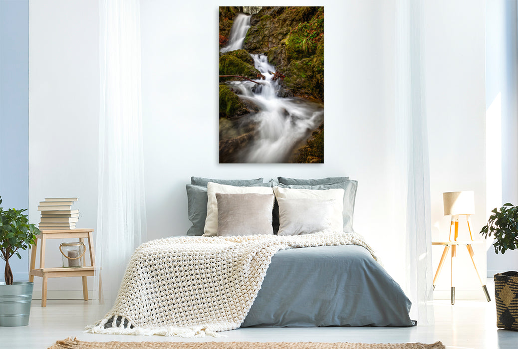 Premium Textil-Leinwand Premium Textil-Leinwand 80 cm x 120 cm  hoch Kaskade der Josephsthaler Wasserfälle
