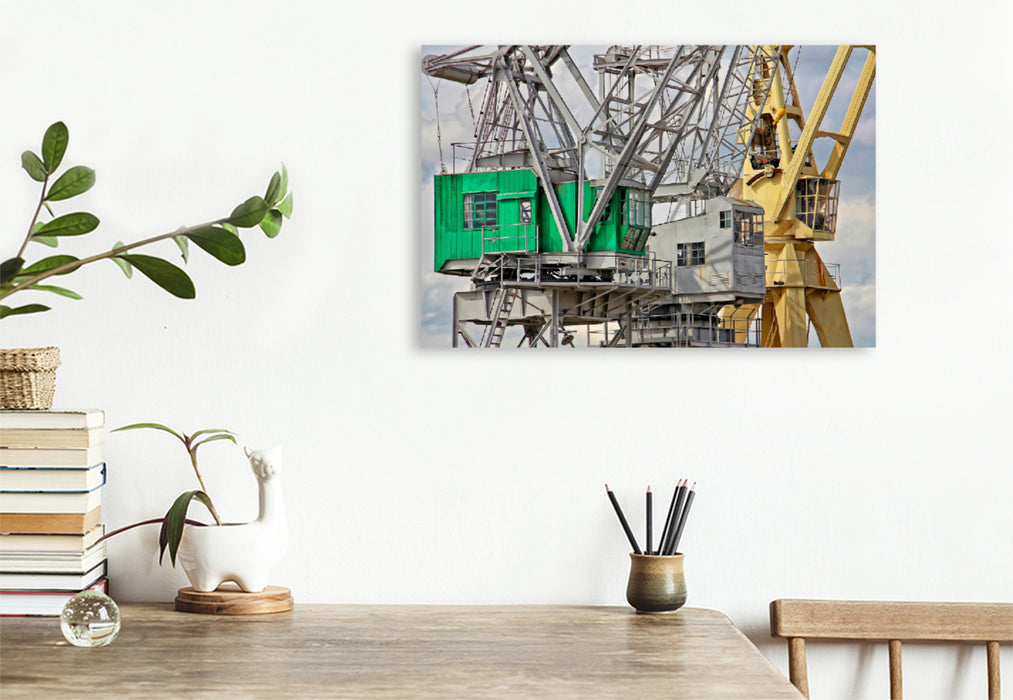 Premium textile canvas Premium textile canvas 120 cm x 80 cm across Cranes - extremely strong workhorses 