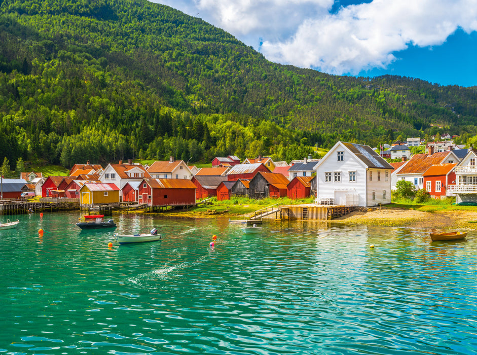 Solvorn, village sur le Sognefjord - Puzzle photo CALVENDO 