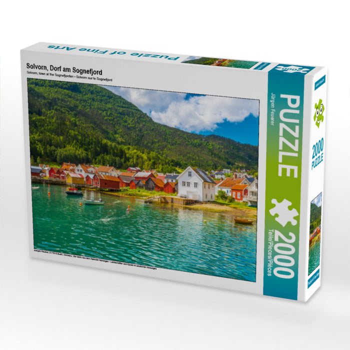 Solvorn, village sur le Sognefjord - Puzzle photo CALVENDO 
