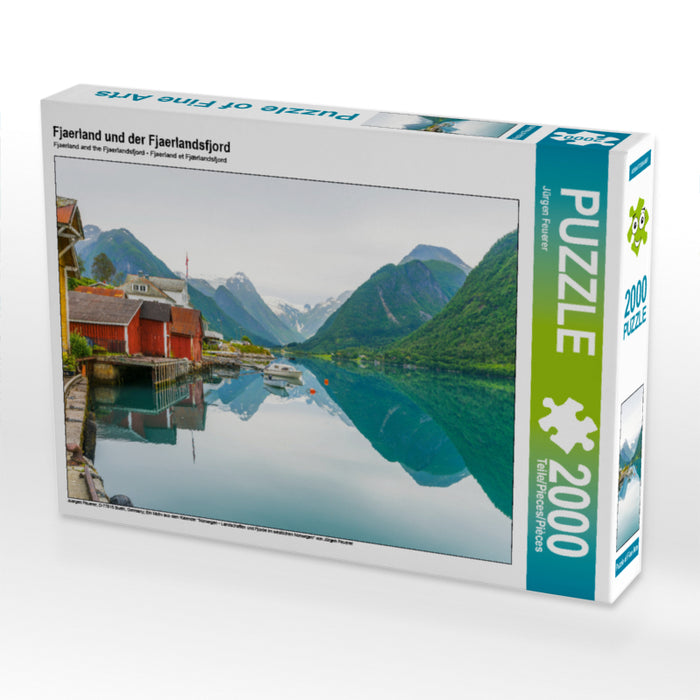 Fjaerland und der Fjaerlandsfjord 2000 Teile Puzzle quer - CALVENDO Foto-Puzzle'