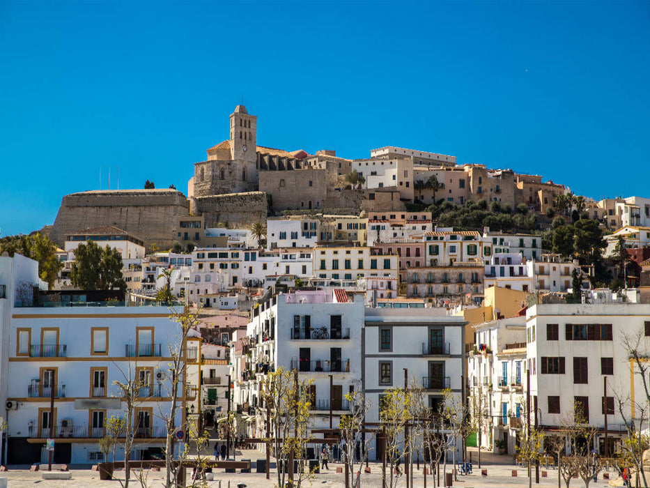Sa Penya mit der Kathedrale von Ibiza - CALVENDO Foto-Puzzle'