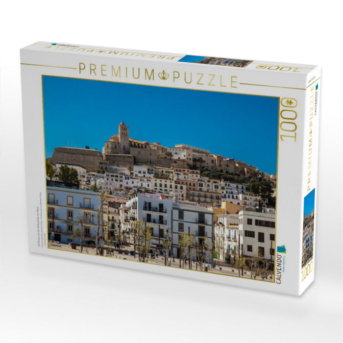 Sa Penya mit der Kathedrale von Ibiza - CALVENDO Foto-Puzzle'