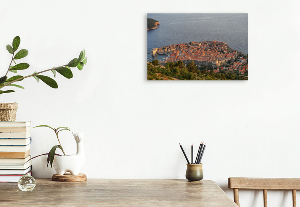 Premium textile canvas Premium textile canvas 120 cm x 80 cm landscape Dubrovnik 