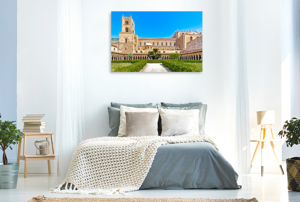 Premium textile canvas Premium textile canvas 120 cm x 80 cm landscape Sicily 