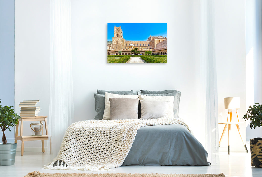 Premium textile canvas Premium textile canvas 120 cm x 80 cm landscape Sicily 