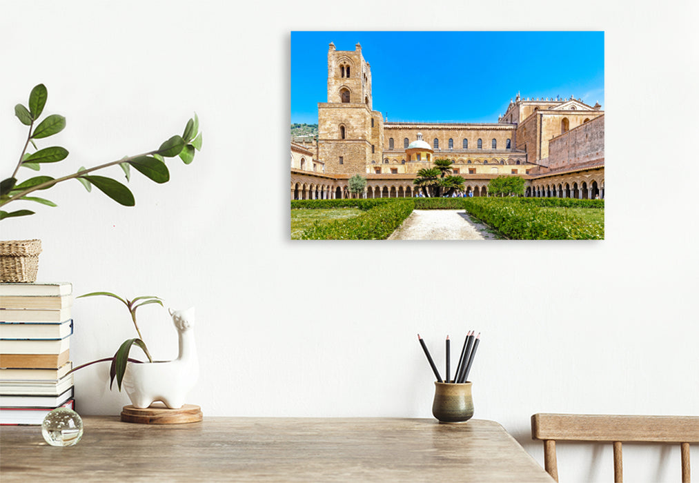 Premium textile canvas Premium textile canvas 120 cm x 80 cm landscape Sicily 