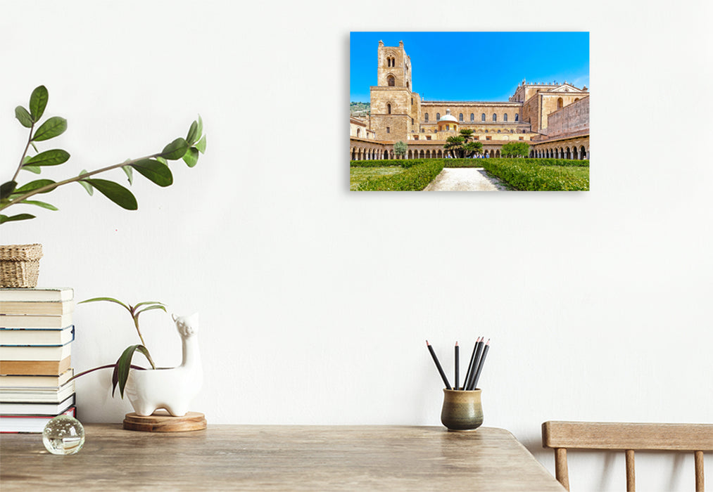 Premium textile canvas Premium textile canvas 120 cm x 80 cm landscape Sicily 