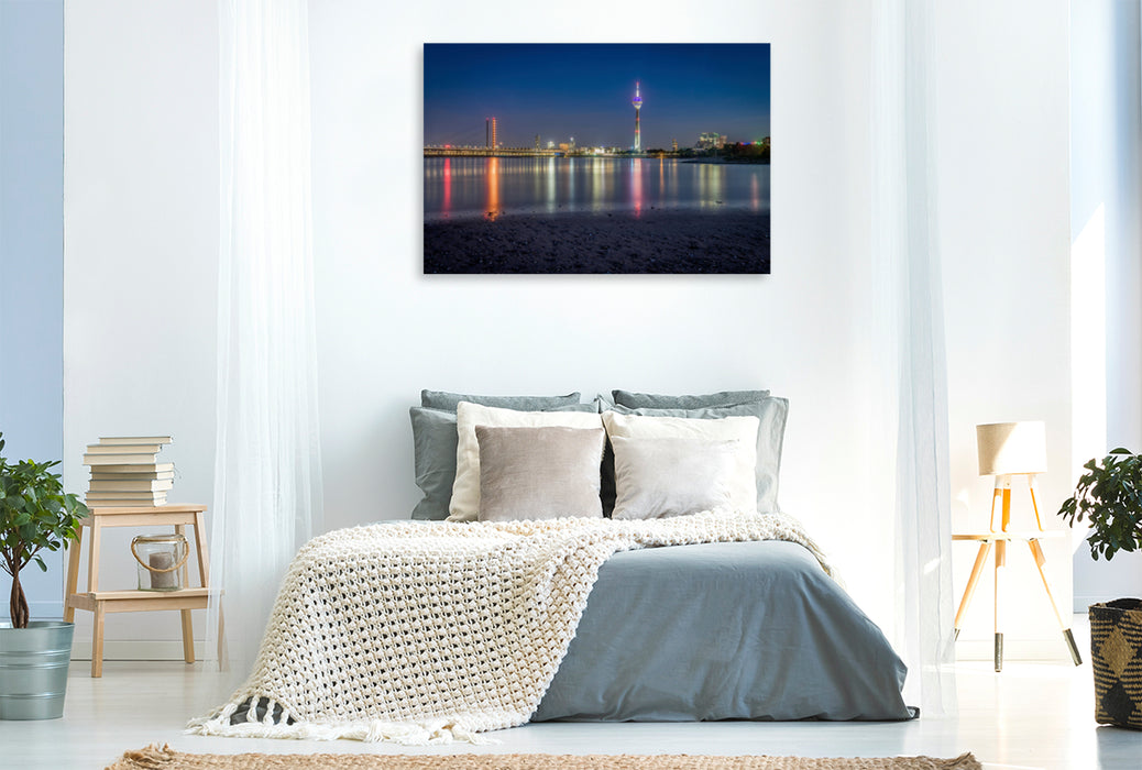 Premium textile canvas Premium textile canvas 120 cm x 80 cm across Düsseldorf Paradise Beach 