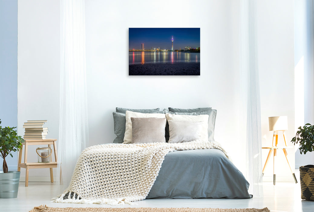 Premium textile canvas Premium textile canvas 120 cm x 80 cm across Düsseldorf Paradise Beach 