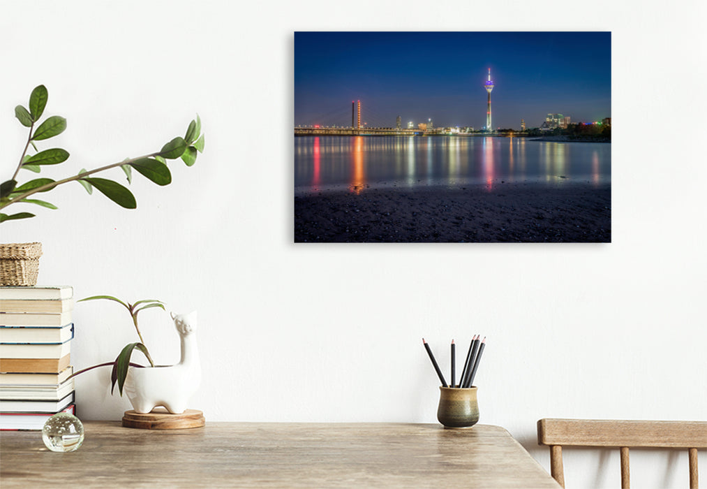 Premium textile canvas Premium textile canvas 120 cm x 80 cm across Düsseldorf Paradise Beach 