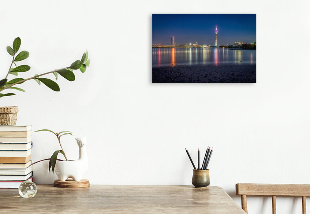 Premium textile canvas Premium textile canvas 120 cm x 80 cm across Düsseldorf Paradise Beach 