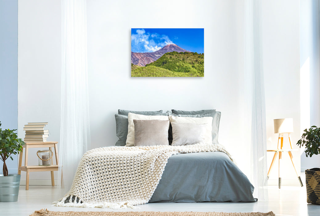 Premium textile canvas Premium textile canvas 120 cm x 80 cm landscape Sicily - From Palermo to Syracuse 