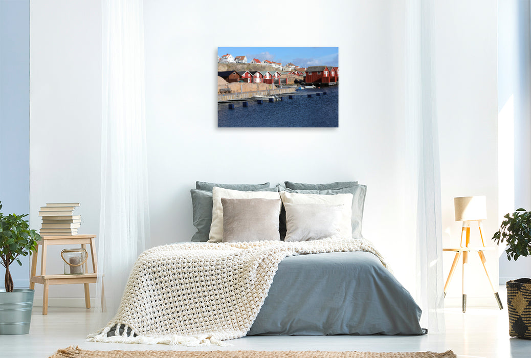 Premium textile canvas Premium textile canvas 120 cm x 80 cm landscape Swedish west coast 