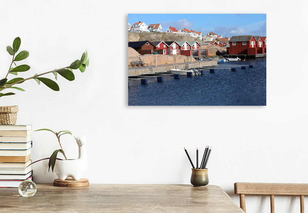 Premium textile canvas Premium textile canvas 120 cm x 80 cm landscape Swedish west coast 