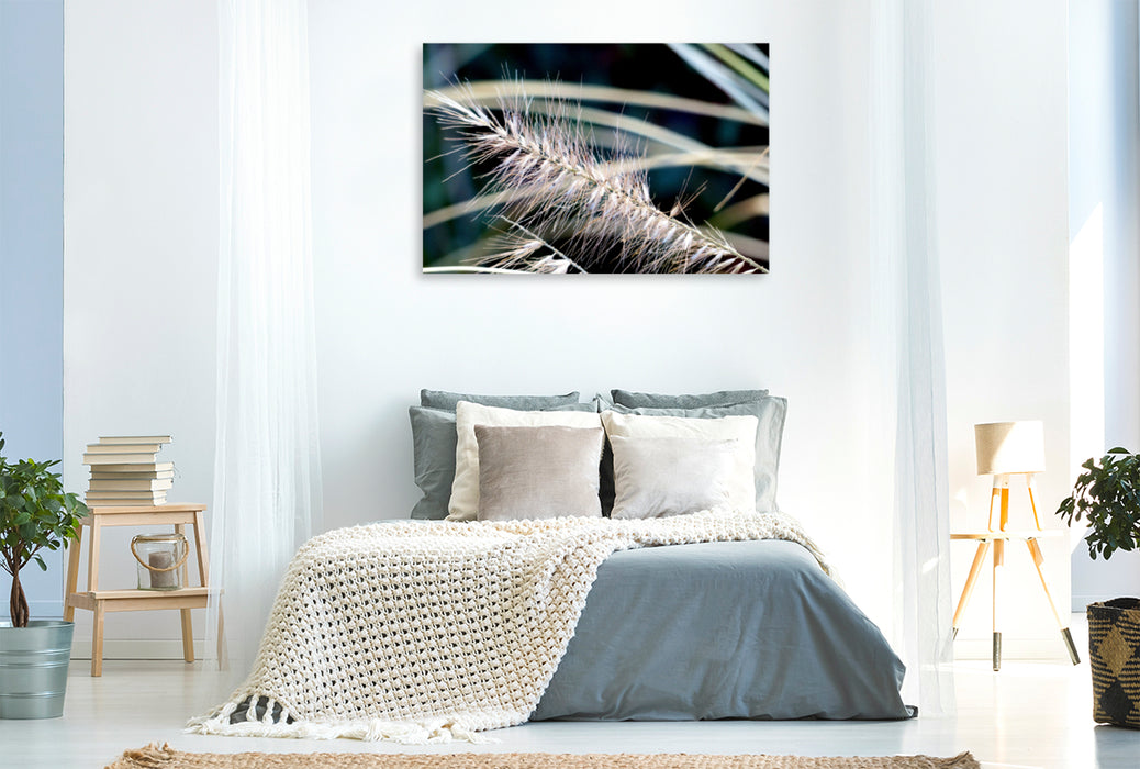Premium textile canvas Premium textile canvas 120 cm x 80 cm landscape grasses - detail shot 