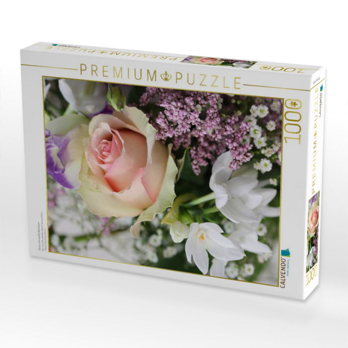 Rose und weiße Narzissen - CALVENDO Foto-Puzzle'