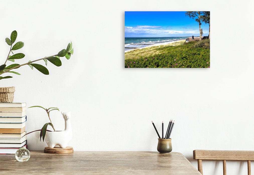 Premium textile canvas Premium textile canvas 120 cm x 80 cm landscape beach view near Ahrenshoop 