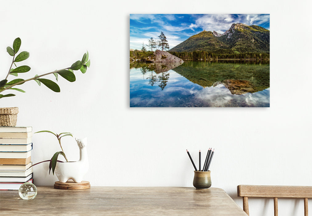 Premium textile canvas Premium textile canvas 120 cm x 80 cm across Hintersee 