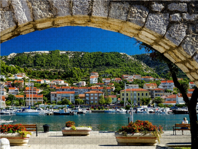 Rab, idyllischer Hafenort auf der Insel Rab 1000 Teile Puzzle quer - CALVENDO Foto-Puzzle'
