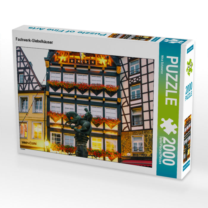 Fachwerk-Giebelhäuser 2000 Teile Puzzle quer - CALVENDO Foto-Puzzle'