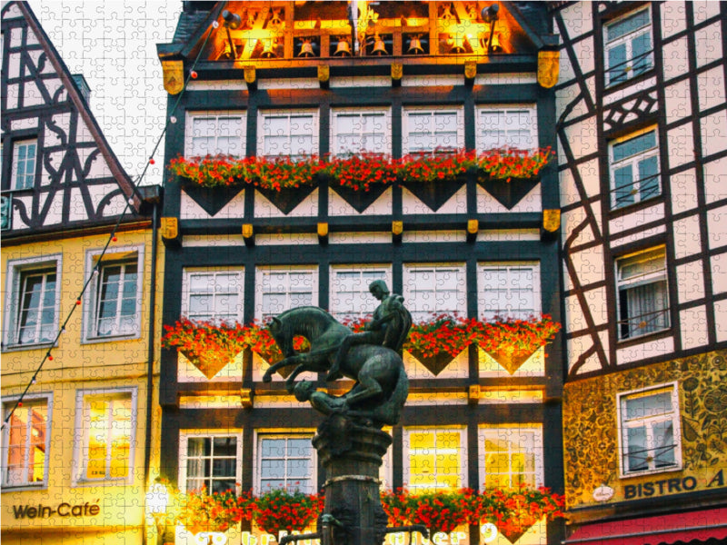 Fachwerk-Giebelhäuser 2000 Teile Puzzle quer - CALVENDO Foto-Puzzle'