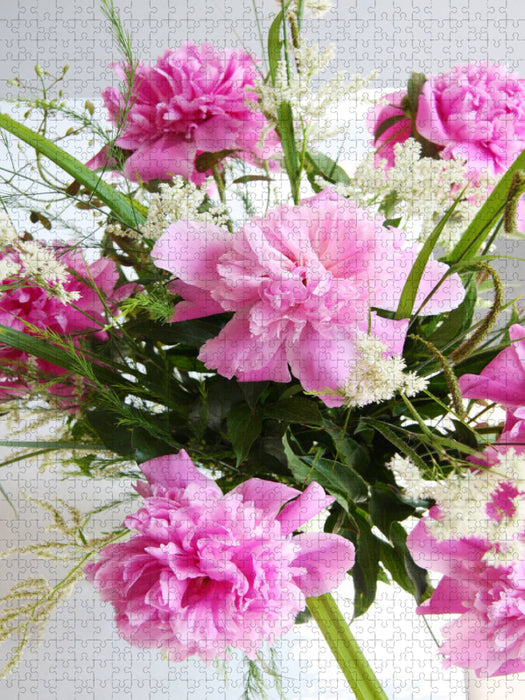 Pfingstrosen in der Vase - CALVENDO Foto-Puzzle'