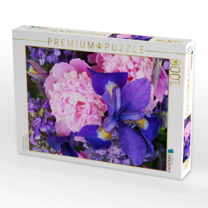 Pfingstrosen und Iris - CALVENDO Foto-Puzzle'