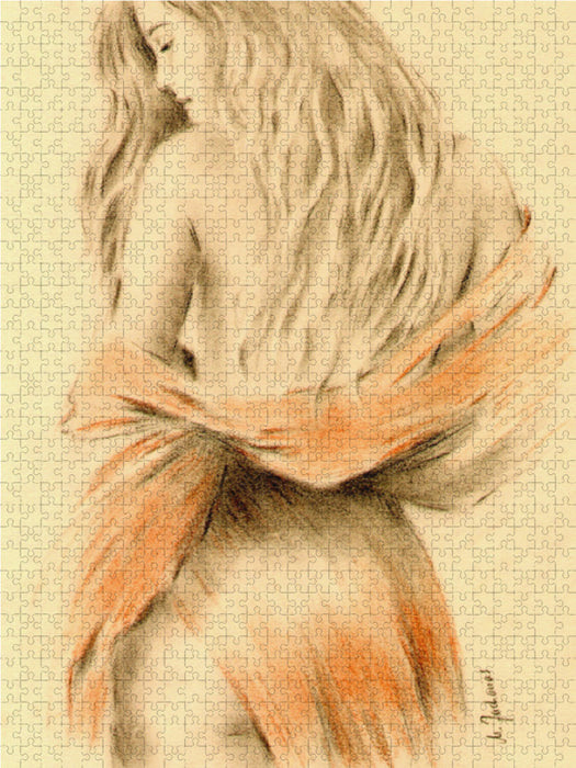 Schöne Göttin der Lust 2000 Teile Puzzle hoch - CALVENDO Foto-Puzzle'