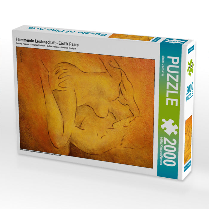 Flammende Leidenschaft - Erotik Paare 2000 Teile Puzzle hoch - CALVENDO Foto-Puzzle'