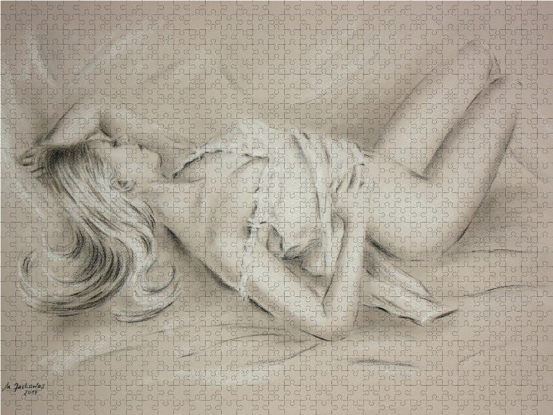 Reizvolle Schlummernde Venus 2000 Teile Puzzle quer - CALVENDO Foto-Puzzle'