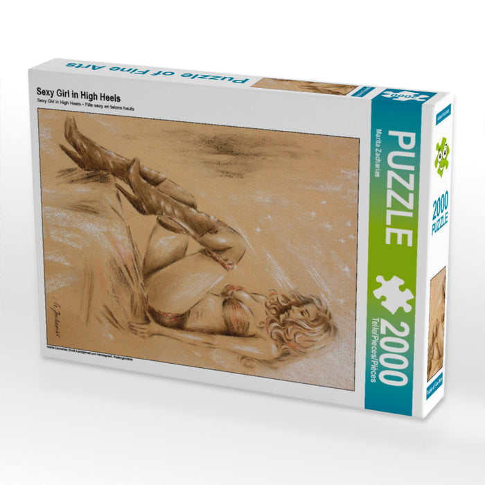 Sexy Girl in High Heels 2000 Teile Puzzle hoch - CALVENDO Foto-Puzzle'